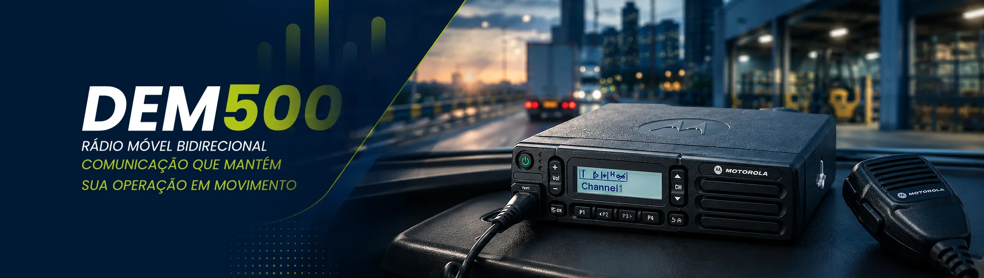 Rádio móvel bidirecional DEM 500